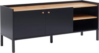 BAÏTA Archi TV-Schrank, Schwarz und Holz, L130cm