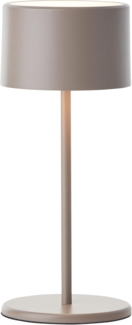 Brilliant LED Tischlampe in Taupe Dimmbar & mit Akku Mobile Innenleuchte mit drei-Stufen-Touchdimmer Warmweißes Licht, stilvolles Design, energiesparend & flexibel einsetzbar - per USB aufladbar