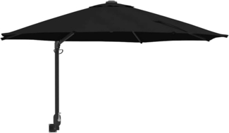 vidaXL Gartenparasol Schwarz, Schwarz 248 x 248 x 148 cm 42003233