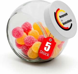 BigDean 5 Stück Bonbonglas mit Deckel 2 L – Made in Germany