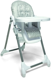 Mamas & Papas Snax Hochstuhl, Verstellbar, Zusammenklappbar mit abnehmbaren Essbrettchen, Grau gepunktet