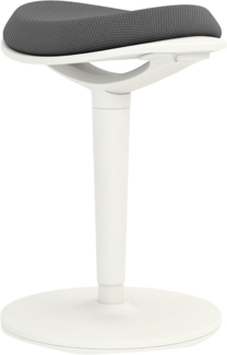 HOMCOM Schreibtischstuhl 56,5-71,5 cm höhenverstellbar Sitzhocker, ergonomischer Bürohocker (Drehstuhl, 1 St), für Büro, Arbeitszimmer, Mesh, Grau