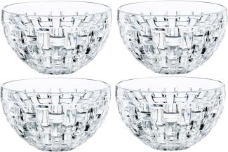 Nachtmann Bossa Nova Dipschale Rund, 4er Set, Schale, Snackschale, Glasschale, Kristallglas, Ø 9. 8 cm, 101322