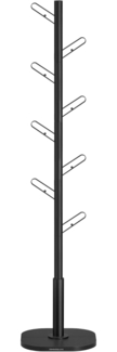 SONGMICS HOME Garderobe in Baum-Form, Kleiderständer, freistehende Garderobe, 8 Haken mit abgerundeten Enden, 175,3 cm hoch, für Kleidung, Hüte, Taschen, tintenschwarz
