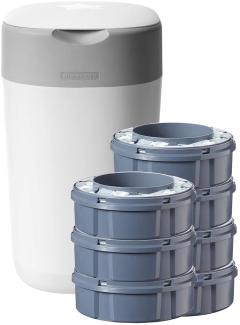 Sangenic Tippee Twist & Click Windeleimer inkl. 7 Kassetten Baumwoll-Weiß