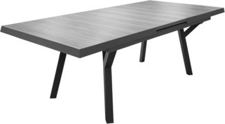 Gardissimo Gartentisch Solido Ausziehtisch Alu Keramik Gartentisch wetterfest kratzfest, ausziehbar