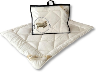 Meivita Kinderbettdecke Bio Merino Kinderdecke Ganzjahresdecke kbA und kbT in 100x135 cm, Füllung: 100% Wolle kbT, Bezug: 100% Baumwolle kbA, Bettdecke Hergestellt in Deutschland