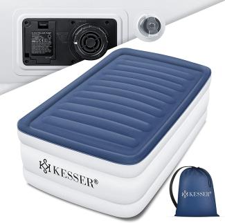 KESSER® Aufblasbare Matratze Luftbett Selbstaufblasend Gästebett mit eingebauter elektrischer Pumpe, Luftmatratze für Camping oder Heimgebrauch Mit Tasche, geeignet für 1 Person - 203 x 95 x 51 cm