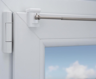 dekondo Gardinenstange Vaganz, ausziehbar, Fensterhaken klemmbar, nickel matt, inkl. Fensterhaken für einen Klemmbereich von 10-27 mm