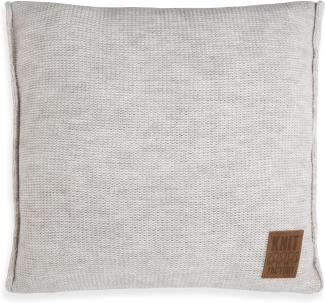 Knit Factory Uni Kissen 50x50 cm Glatt Beige