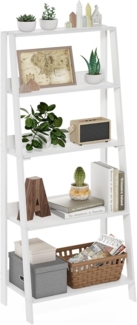 Furinno Ladder Leiter-Bücherregal, Ausstellungsregal, 5 Ebenen, Weiß