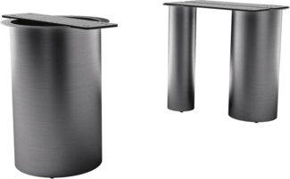 Tischgestell Troa Edelstahl Graphit für Tischplatten ab 200 cm