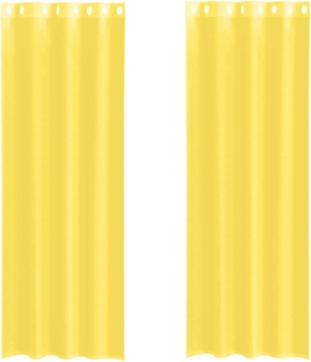 vidaXL Voile Vorhänge mit Ösen 2 Stk. Gelb 4102135