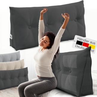 Bett- und Rückenstützkissen >Anthrazit< 120cm