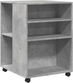 Beistelltisch mit Rollen Betongrau 55x60x78 cm Holzwerkstoff 853158