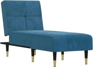 vidaXL Chaiselongue Blau Samt 352807