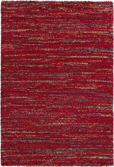 Hochflor Teppich Chic meliert rot 120x170 cm