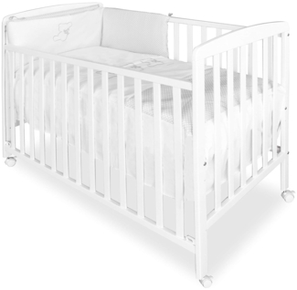 asalvo 12371 - Wiege aus Holz, 120x60 cm, weiß