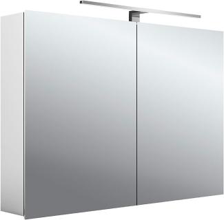 Emco asis mee LED-Lichtspiegelschrank, aluminium, 2 Türen, Aufputzmodell, LED-Leuchte, 1000 mm - 949805052