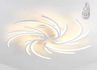 Eurotondisplay LED Deckenleuchte LED Deckenleuchte 2042 Fernbedienung Lichtfarbe einstellbar dimmbar, LED fest integriert, Warmweiß bis Kaltweiß, Mit Fernbedienung Lichtfarbe und Helligkeit einstellbar