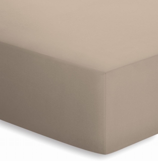 Adam Matheis Schlafgut Mako-Jersey, Spannbetttuch, Taupe, 90/190 - 100/200 cm