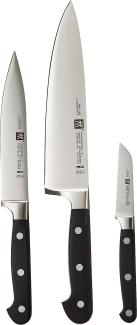 Zwilling Messerset Professional-S 3 teilig, Edelstahl, Silber-Schwarz, 38 x 28 x 28 cm, 3-Einheiten