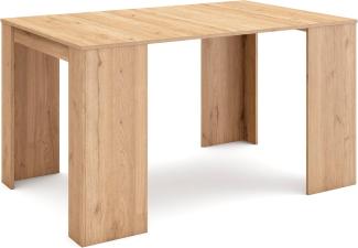 Skraut Home - Ausziehbarer Konsolentisch bis 140 cm - Maße geschlossen: 78 x 90 x 50 cm - Widerstandsfähiges Material - Eiche - Ideal für Ihr Esszimmer, Wohnzimmer oder Ihren Schreibtisch