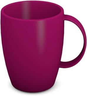 Ornamin Becher mit Henkel 260 ml brombeer (Modell 420) , Mehrweg Becher Kunststoff, Kaffeebecher