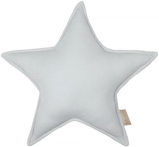 KraftKids Sternkissen Doppelkrepp Grau, 45 cm großes Kuschelkissen, Deko-Kissen für das Kinder-Zimmer