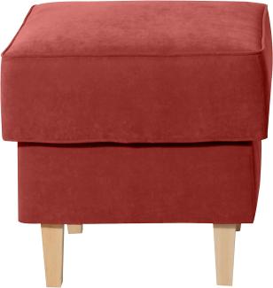 Lorris Hocker Veloursstoff Terracotta Buche Natur