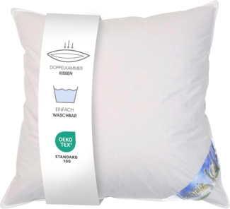 Traumschloss Holstein Daunen Doppelkammer Kopfkissen weiß 80x80