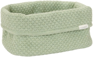 Little Dutch Wickeltischkörbchen Körbchen Korb Utensilo Organizer für den Wickeltisch Baby Strick groß Sage grün - Pure