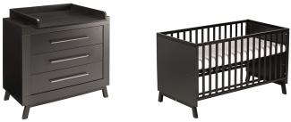 Schardt 'Miami Black' 2-tlg. Babyzimmer-Set, schwarz