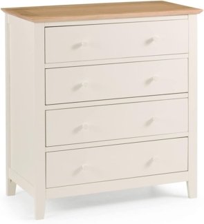Julian Bowen Salerno Kommode mit 4 Schubladen, Elfenbein/Eiche
