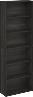 Furinno JAYA Simply Home Freistehendes Bücherregal mit 6 offenen Ablagen, Espresso