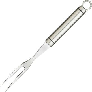 KitchenCraft 'Professional' Fleischgabel, kurzer ovaler Griff, spülmaschinenfest, Edelstahl Silber, 25cm