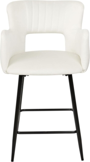 Set mit 2 Barstühlen SANILAC Samtstoff Creme