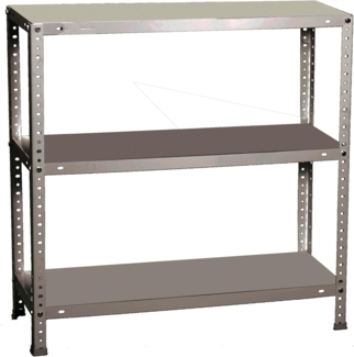 Simonrack Schwerlastregal, Lagerregal, 90 x 80 x 40 Metallregal, Kellerregal, Biegestelle 100 kg, 3 Fachböden, Grau - Comfort