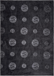 Wohndecke FC Bayern München I Kuscheldecke I Grau, FC Bayern München