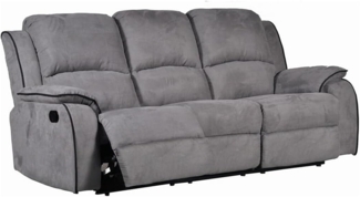 Vente-unique - Relaxsofa 3-Sitzer - Microfaser - Grau - HERNANI