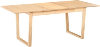 Ausziehbarer Esstisch CAMDEN Helle Esche 160 200 cm 95 cm
