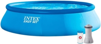 Intex Aufstellpool Easy Pool Set, blau, Ø457x107 cm