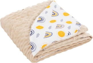 Einschlagdecke Kuscheldecke mit Kapuze aus Baumwolle Doppelseitig, Joyz, für Autositz Kinderwagen oder Buggy