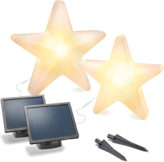 esotec LED Stern 2er Set Weihnachtssterne Leuchtsterne D39,5+55cm Solarleuchten 102119