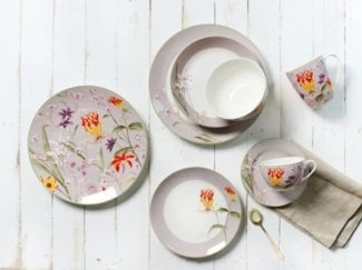 Geschirr-Serie Flora grau - Kaffeetasse Flora grau