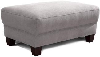CAVADORE Hocker Gootlaand / Passend zu Landhaus Garnitur Gootlaand / Sitzhocker mit Federkern / 101 x 66 x 45 / hellgrau
