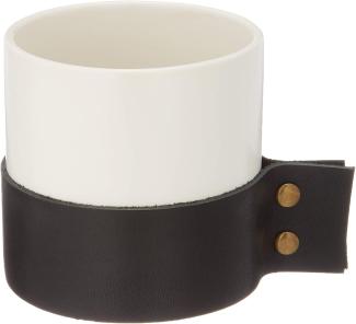 becher Wrap Me 200 ml 8,5x9 cm Keramik weiß-schwarz