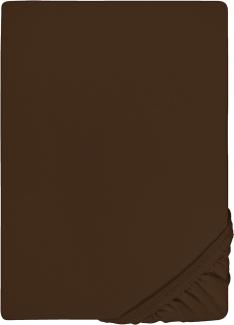 biberna Feinjersey-Spannbetttuch 0077144, topas / mocca, 1x 180x200 cm - 200x200 cm