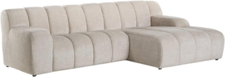 Vente-unique - Ecksofa - Ecke rechts - Chenille Stoff Beige - BELADON