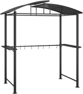 Grillpavillon mit Seitenregalen Anthrazit 210 x 114 x 230 cm Stahl